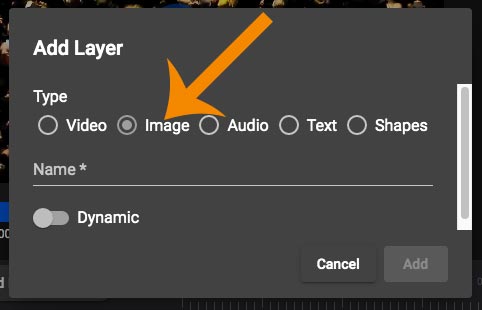 Select the media object layer